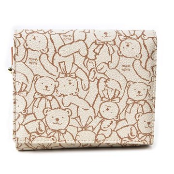 kuma heya -線條熊極簡拉鍊零錢袋中夾