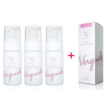 VG薇姬娜 私密清新清潔慕斯 清爽版  (買三贈一) 100 ml X 4 瓶 純天然植物萃取 先敷再洗的獨特滲透技術 全方位防護