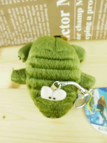 【震撼精品百貨】San-X動物家族_鱷魚~絨毛鎖圈-綠