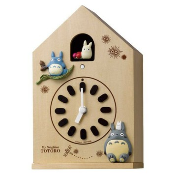 真愛日本 14101000028 房屋小白咕咕鐘-灰龍貓 龍貓 TOTORO 豆豆龍 時鐘 裝飾 飾品