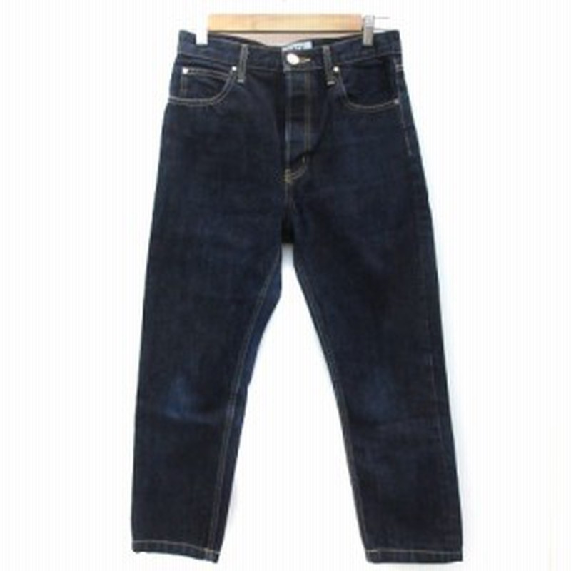 中古 ブラック バイ マウジー デニムパンツ ジーンズ テーパード アンクル丈 ボタンフライ 26 紺 レディース 通販 Lineポイント最大1 0 Get Lineショッピング