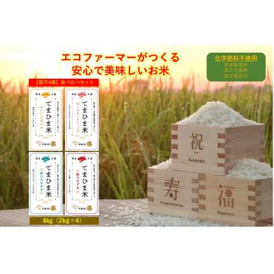 ふるさと納税 久喜市 令和5年産『てまひま米』贅沢4品種プレミアム食べ比べセット 精米 各2kg×4袋(計8kg)