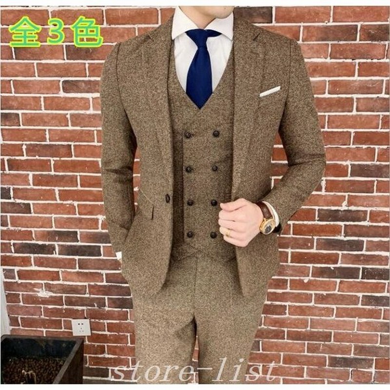 カジュアルスーツメンズ細身無地スーツ3点セットシングル1ツボタンセットアップパーティドレススリムスーツビジネススーツフォーマルスーツ花婿 通販 Lineポイント最大0 5 Get Lineショッピング