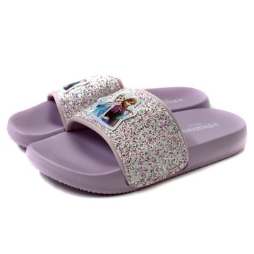 FROZEN 冰雪奇緣1eva拖鞋-紫 舒適輕盈 可愛圖案設計 室內戶外皆適宜  200mm  1入