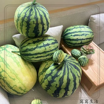 台灣出貨 臺灣出貨 仿真水果大西瓜抱枕毛絨玩具夏天玩偶公仔布娃娃兒童生日禮物女
