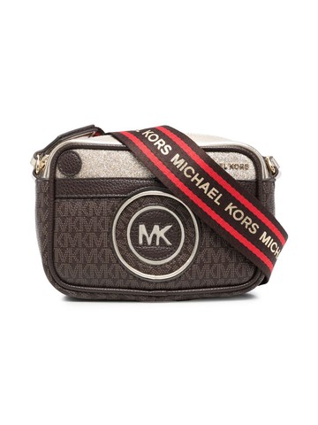 Michael Kors Kids - logo-print shoulder bag - kids - Polyester/Polyurethane - One Size - Brown