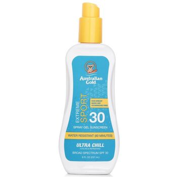 Australian Gold 金色澳洲 帶有 Ultra Chill SPF 30 的 極限運動噴霧凝膠 237ml/8oz-身體防曬及古銅粉