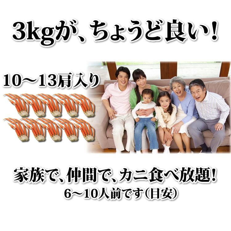 お歳暮 御歳暮 ギフト 2023 カニ かに 蟹 特大 ズワイガニ 脚 3kg (3L・4Lサイズ) 3キロ 海鮮 ボイル 蟹 足 脚 グルメ ギフト 送料無料