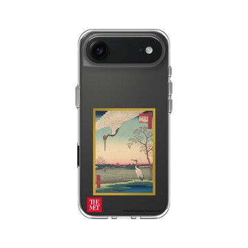 iPhone Air Clear Case（相機按鈕） 透明 - The MET - 畫框系列 - 歌川廣重《名所江戶百景 蓑輪金杉三河島》