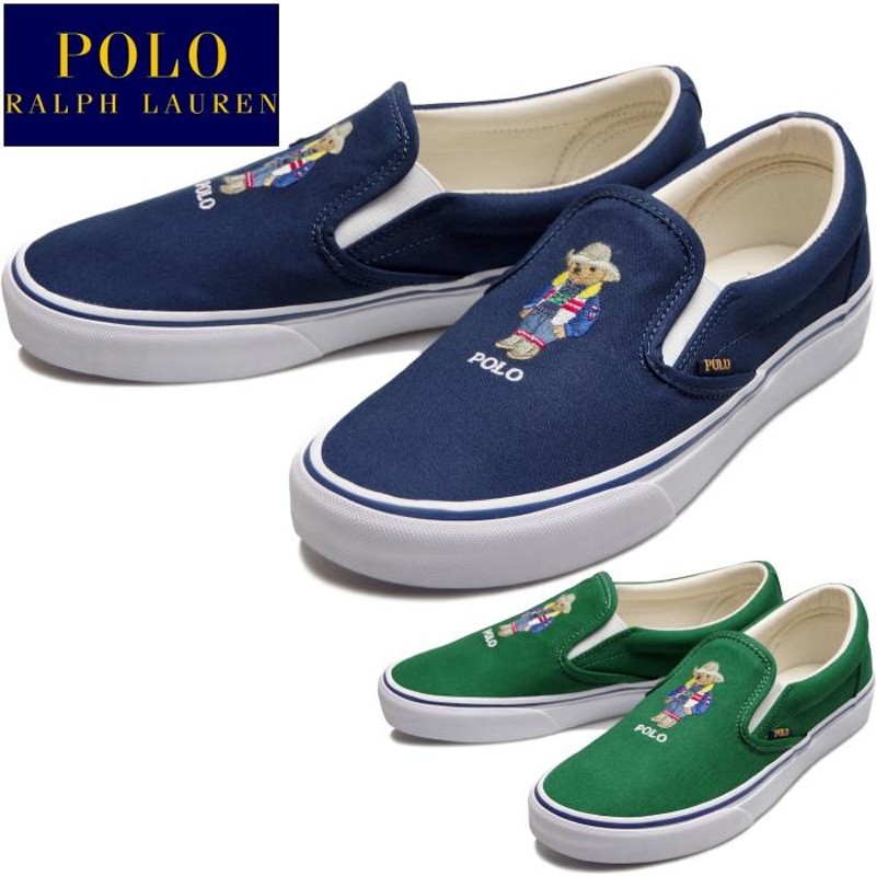 POLO RALPH LAUREN ポロ ラルフローレン スリッポン ポロベア - スニーカー