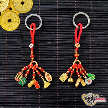 六字箴言-好事發生鑰匙圈(兩款任選)《含開光》【財神小舖】五行照命、旺財催運