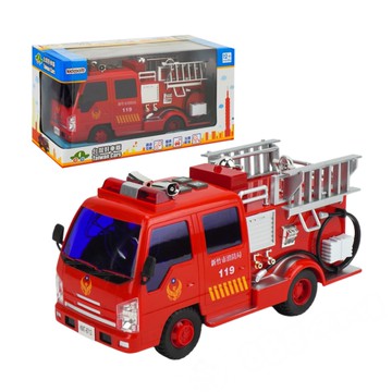 1:18 台灣配音紅色消防車(消防車音效+音樂+車燈亮)(摩輪手推超會跑)(8712)【888便利購】