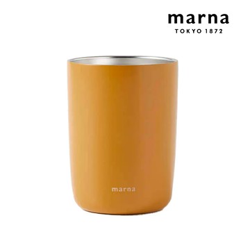 Marna 二合一不銹鋼真空保冷/保溫杯350ml-沙黃色