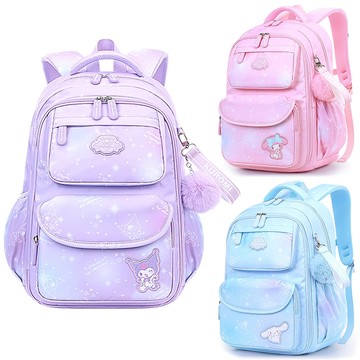 Sanrio 【優貝選】三麗鷗 酷洛米/美樂蒂/大耳狗 漸層渲染滿版印花 多夾層/護脊/防潑水 小學生書包3-6年級適用