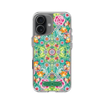 iPhone 17 Clear Case（相機按鈕） 透明 - Catalina Estrada - Turquoise Jungle