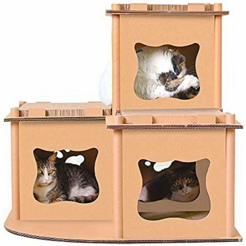 ベストアンサー キャットハウス 大型 ダンボール キャットタワー 猫タワー 猫用爪とぎ 猫ハウス ステップ キャットハウス キャットタワー 通販 Lineポイント最大get Lineショッピング