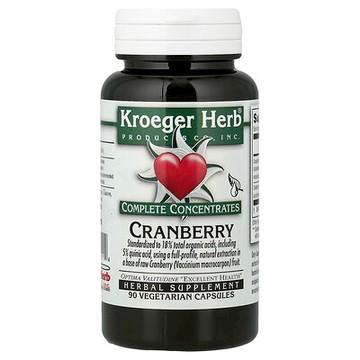 Kroeger Herb Co, 完全濃縮物，蔓越莓，215 毫克，90 粒素食膠囊