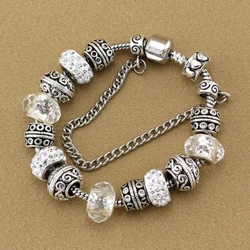 串珠手鍊 手環-閃亮鑲鑽時尚精美水晶飾品生日情人節禮物女配件73kc123【獨家進口】【米蘭精品】