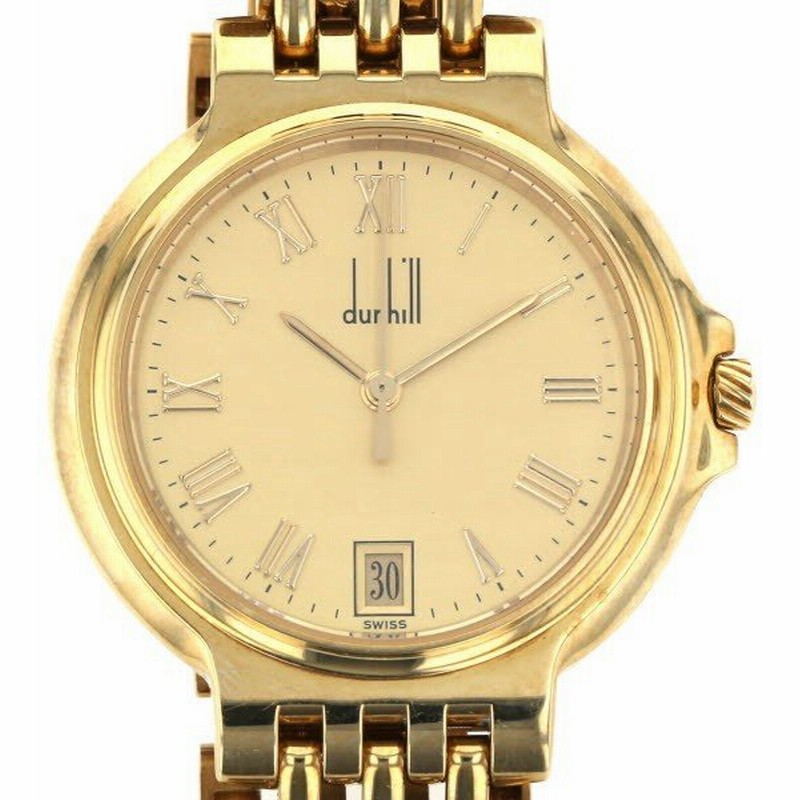 ダンヒル Dunhill 金無垢 ラウンド デイト クオーツ ゴールド 文字盤 3針式 メンズ 腕時計 Pa Mo 中古 通販 Lineポイント最大0 5 Get Lineショッピング