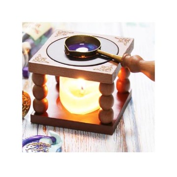 歐式復古櫸木火漆小熔爐小可愛小勺子 封蠟燭臺印章套裝燭臺木質