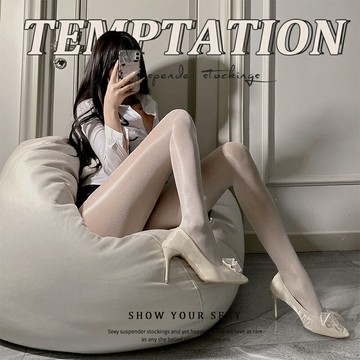 油光絲襪超細膩馬油顯瘦夏季水光襪油亮黑絲極光美腿少女白色絲襪鑫弘-素時衣櫥