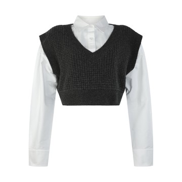 Alexander Wang - Charcoal Melange Wool Blend Shirt