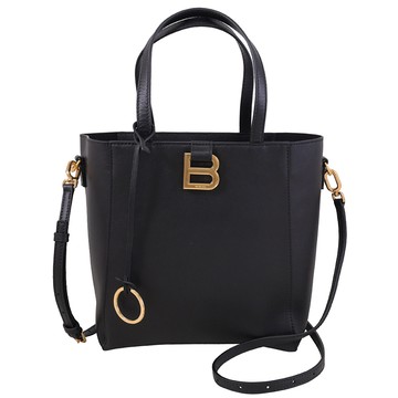 BALENCIAGA 巴黎世家 810415 Hourglass 金屬B LOGO兩用包.黑