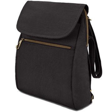 TRAVELON 緹花後背包/旅遊防盜包/防盜鋼網/防搶 Signature TL-43331 黑