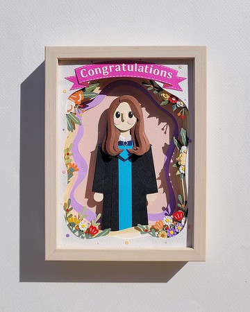 紙工藝相框（分層）：畢業主題