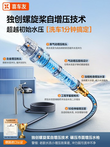 洗車高壓水槍洗地家用2025新款強力軟管增壓接自來水沖院子專用型
