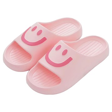 韓風設計款休閒微笑拖鞋 EVA材質  40/41  微笑粉紅
