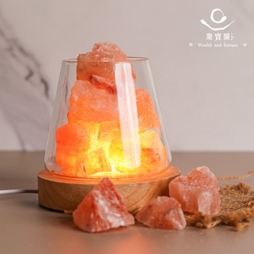 【綵金殿】橘鹽石-水晶療癒USB岩燈 過爐加持 水晶 夜燈 平衡情緒 提升正 能量 開運 風水 鹽燈