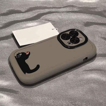 蘋果手機殼卡通小貓16新款iPhone15Pro泡芙14/13/12/XS/XR/7全包