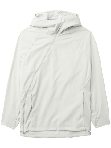 Post Archive Faction - two-way zip jersey hoodie - men - Polyester - M - White