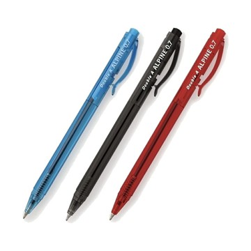 【史代新文具】Double A  Alpine 0.7mm 按壓式原子筆 (12支/盒)