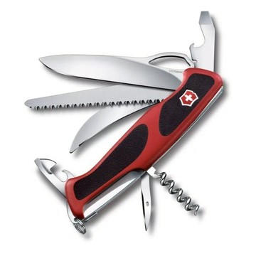 【Victorinox 瑞士維氏】瑞士刀 RANGER 57 M GRIP 130mm(0.9583.MC)【墊腳石】