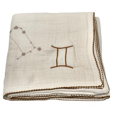 FABELAB 星座毯  雙子座 米色  100 x 100cm