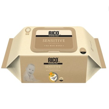 RICO baby 金盞花有機天然特厚款濕紙巾 Sensitive系列-80片x12包/箱【公司指寄】