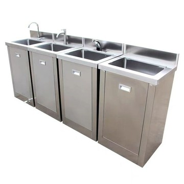 不銹鋼洗手池清潔消毒池龍頭水槽醫用洗手池腳踏車間洗手臺批發[DD160109]