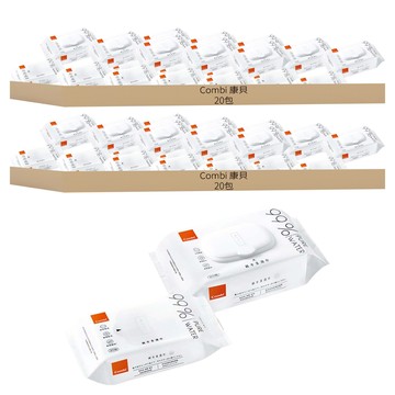 Combi 康貝 純水柔濕巾 大 10包 + 小 10包  20包  2組