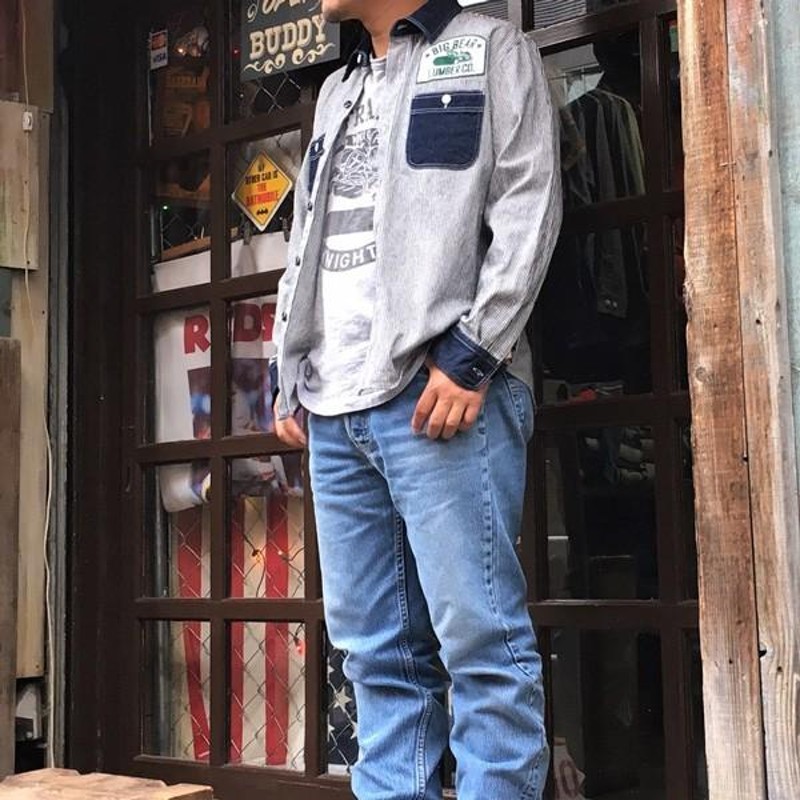 ワークシャツ BUDDY オリジナル SPRINGFORD BIG BEAR 2TONE WORK SHIRT