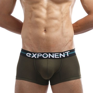 台灣 eXPONENT EveryWear RAYON 每日輕著感 四角內褲  褐軍綠色  M