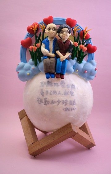 客製人像藍牙音響星球物語燈,一份永久的洗禮禮物,(只寄香港)