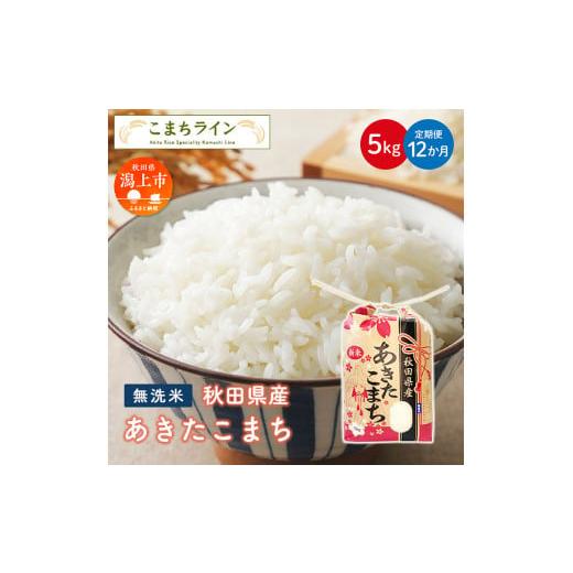 ふるさと納税 秋田県 潟上市 令和4年産 秋田県産 あきたこまち5kg×12か月