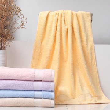 潔麗雅浴巾6733一等品素色純棉螺旋緞檔洗澡巾大毛巾吸水防滑裹巾