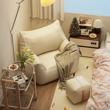 廠家直銷 開發票 懶人沙發  小惡魔懶人沙發椅新款加厚設計感單人沙發榻榻米臥室舒適云朵沙發 快速出貨