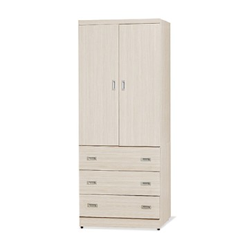 ASSARI-歐爾曼3x7尺雙門三抽衣櫃雪松