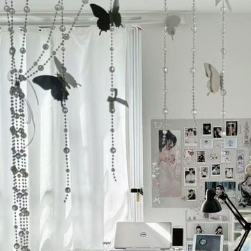 🎀臺灣出貨🎀ins小紅書PVC蝴蝶臥室門背景裝飾DIY門簾背景材料包少女心房間 房間裝飾擺件 教室佈置 生日布置 房
