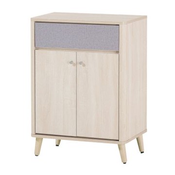 文創集 愛米利雙色2尺二門單抽低餐櫃-60x40x85cm免組