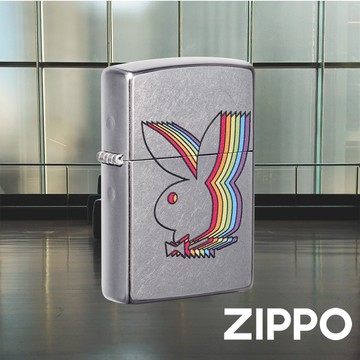 ZIPPO 花花公子-經典彩虹兔防風打火機 美國設計 官方正版 現貨 禮物 送禮 刻字 客製化 終身保固 49343